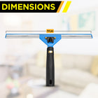 Gritt Commercial - Ensemble de nettoyage de vitres pivotant - Raclette de 14 po - Lave-vitres de 14 po-Fabriqué en acier inoxydable durable et résistant à la rouille