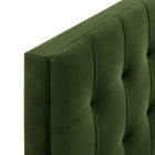 Modway - Lily Velours de performance résistant aux taches Tête de lit King Size, Vert mousse-Assemblée requise