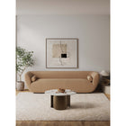 Manhattan Comfort - Table basse moderne et glamour Monica 80 cm (31,49 po) - Or-Magnifique plateau de table en pierre frittée