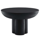 Modway - Caspian Béton rond Table basse - Noir-Table basse moderne contemporaine