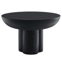 Modway - Caspian Béton rond Table basse - Noir-Table basse moderne contemporaine