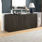 Hudson&Canal - Buffet Mansfield 68" L - Brun aulne-Construit en bois d'ingénierie de haute qualité dans une finition à grain noir fabriquée à la main