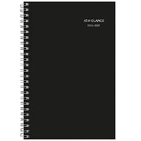 AT-A-GLANCE - Agenda scolaire mensuel 2026-2027 - 11 7/8 po H x 7 7/8 po l - noir - bilingue-14 mois : juillet 2026 - août 2027