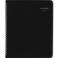 AT-A-GLANCE - Agenda hebdomadaire 2027 - 8 3/4 po H x 6 7/8 po l - noir - anglais-12 mois : janvier 2027 à décembre 2027