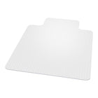 Staples - Tapis de chaise pour tapis à poils ras - 45 po x 53 po avec rebord - Clair-Protège les tapis à poils ras jusqu'à 3/8 po  d'épaisseur (y compris la profondeur de rembourrage) de l'usure des roulettes de chaise