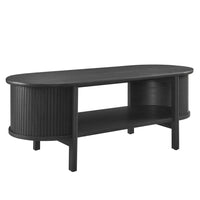 Modway - Cadence Table basse - Noir-Table basse ovale