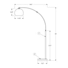 Monarch Specialties - 9634 74"H Lampadaire, Métal Noir/Contemporain-Pensée comme un accent polyvalent, cette lampe sur pied arquée allie forme et fonction en servant à la fois de pièce maîtresse et de source d'éclairage pratique et généreuse