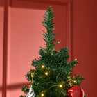 HOMCOM - Arbre de Noël Artificiel Pré-illuminé 6 Pieds Lumières LED Blanc Chaud - Vert-Se sépare en trois sections individuelles pour un stockage compact 