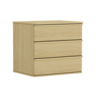 Manhattan Comfort - Molly 26" Table de nuit moderne - Chêne naturel - Lot de 2-Socle à piédestal pour un nettoyage facile et une touche moderne