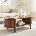 Modway - Cadence Table basse - Noyer-Stockage ouvert