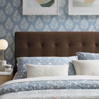 Modway - Lily Velours de performance résistant aux taches Tête de lit King Size, Marron chocolat-Rembourrage en mousse dense