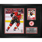 Johnny Gaudreau PhotoCard Frame Flames 15x 13 Black - Impression encadree - 12" x 15"-Qualité supérieure - virtual frames