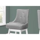 Monarch Specialties - 1243 Tabouret De Bar - Lot de 2/  Pivotant/ Simili-Cuir Gris - Paquet de 2-3