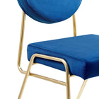 Modway - Craft Performance Velvet Fauteuil d’appoint de salle à manger - Marine d’or-10