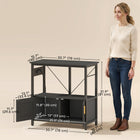 PawHut - support d’aquarium pour réservoir de 20-29 gallons, capacité de 330 lbs, noir-Conception à double niveau permettant de ranger du matériel supplémentaire sous l’aquarium principal 

