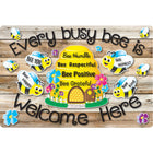 Ashley Productions - Smart Poly Tapis de bienvenue avec dos antidérapant - 15 -5" x 23 -5" - thème ruche d'abeilles - paquet de 2-Illuminez votre salle de classe avec une explosion de couleurs et de créativité, tout en offrant un espace confortable et accueillant pour que les élèves se rassemblent et apprennent.