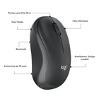 Logitech - M240 Silent Souris sans fil - Graphite-Le plastique de la souris d’ordinateur M240 Silent inclut du recyclé certifié postconsommation (48 % Graphite et 37 % Blanc cassé et Rose (7)).