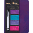 Mead - West Village Journal 8 po H x 6 po l, stylo et fermeture magnétique, 40 feuilles-Couverture rigide élégante : couverture violette audacieuse au style moderne, idéale pour un usage professionnel ou personnel
