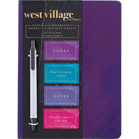 Mead - West Village Journal 8 po H x 6 po l, stylo et fermeture magnétique, 40 feuilles-Couverture rigide élégante : couverture violette audacieuse au style moderne, idéale pour un usage professionnel ou personnel