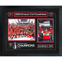 Sam Bennett Florida Panthers 2025 Stanley Cup Champions 18x22" Player Championship Frame - Impression encadree - 22" x 18"-Qualité supérieure - virtual frames