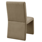 Modway - Emory Velours Performance Rembourré Fauteuil d’appoint de salle à manger - Taupe-7