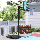 Soozier - panier de basketball entièrement réglable pour l’extérieur-Panneau arrière incassable, bords arrondis anti-collision pour une sécurité accrue