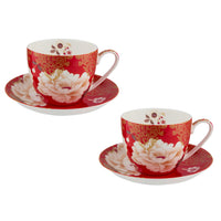 Maxwell & Williams Kimono Théière et Soucoupe Teal Sarcelle 480ml - Lot de 3-Fabriqué en porcelaine fine