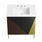 Modway - Alchemist 30" Vanette de salle de bain - Blanc Noir-8