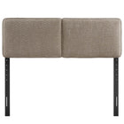 Modway - Lindee Tissu Boucle Tête de lit King, Flocons d’avoine-Pieds en bois