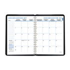 Staples - Agenda mensuel 2027 - 8 3/4 po H x 6 7/8 po l - noir - bilingue-Un mois par page sur deux pages avec reference du mois passe, present et futur et format de bloc avec section de notes sur le côte gauche