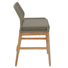 Modway - Wellspring Terrasse extérieure Teck et corde Tabouret de comptoir - Greige gris clair-Épingles de pied non marquées