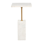 Zuo - Naht Table d’appoint - Blanc-Dimensions: 12,0 po L x 12,0 po L x 22,4 po H