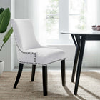 Modway - Marquis Tissu Chaise à manger - Blanc-Tissu fin en polyester