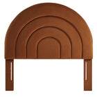 Modway - Solana Arqué Performance Velvet Tête de lit jumelée, Rouille-Assemblée requise