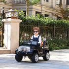 Aosom - camion jouet électrique pour enfants 12v avec télécommande - noir-Interrupteur de vitesse haute/basse, marche avant et arrière avec démarrage par bouton pour une utilisation réaliste 