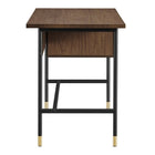 Modway - Nexus Bureau - Noyer noir-Tiroirs de rangement à extension complète