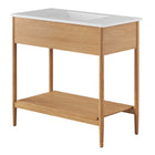 Modway - Zaire 36" Vanette de salle de bain - Blanc naturel-Placage de grains de bois