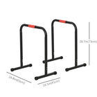 Soozier - Ensemble De 2 Barres Parallèles - Station De Dips Et Pompes Pour Entraînement Complet À Domicile - Noir-Pieds avec patins antidérapants pour une stabilité accrue    
