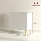 HOMCOM - Buffet 31,5 po L, armoire latérale - blanc-Polyvalente comme buffet, meuble de salle de bain ou d'entrée 