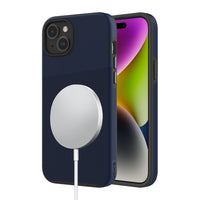 AXS - PROTech Plus PROTech Plus étui compatible magsafe anti-choc avec double couche pour Apple iPhone 15 Plus - Bleu Astral-Résistant aux chutes jusqu’a 10 pieds