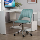 Vinsetto - Chaise d’ordinateur pivotante sans accoudoirs - vert-Forme coquille avec surpiqûres pour un look décontracté et élégant