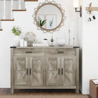 HOMCOM - Buffet 47,2 po L - gris-Fabriqué en panneau de particules solide et MDF avec un dessus de 0,8 po (2,1 cm) d'épaisseur pour une solidité accrue 