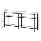 Hudson&Canal - Console Sivil 64" L - Bronze noirci-9