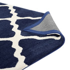 Modway - Marja Treillis marocain Tapis de comédie 8 pi l x 10 pi L - Marine et Ivoire-Résistant aux taches / Facile à nettoyer