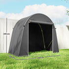 Outsunny - Abri portable 8 pi x 4 pi-Le cadre en métal galvanisé assure une stabilité exceptionnelle par vent fort  
