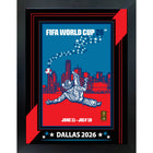 Dallas 2026 FIFA World Cup - Photoglass encadre - 20" x 26"-Affiche officielle de ville hote FIFA Coupe du Monde 2026