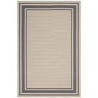 Modway - Rim Bordure solide intérieure et extérieure Tapis de comédie 8 pi l x 10 pi L - Gris et beige-Tapis à bordure unie pour zone limite