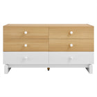 Modway - Nolia Bloc de couleur à 6 tiroirs Commode, Chêne Blanc-Assemblée requise