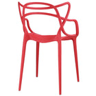 Modway - Entangled Ensemble à manger Ensemble de 4 - Rouge-Capsules de pied non marquées