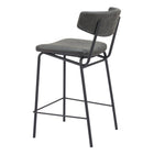 Zuo - Charon Tabouret de comptoir - Noir vintage - Ensemble de 2-7